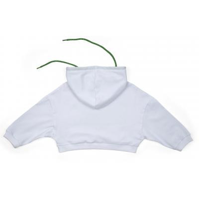 Кофта дитяча A-Yugi з капюшоном укорочена (4134-158G-white)