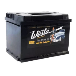 Акумулятор автомобільний Westa 6CT-75 А Pretty Powerful