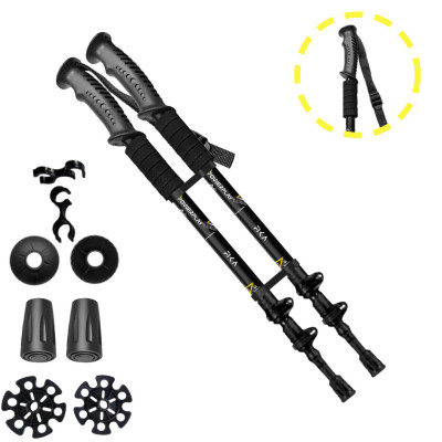 Трекінгові палиці PowerPlay 9106 Fika Black/Yellow 60-135 см (PP_9106_FIKA_Bl/Yellow)