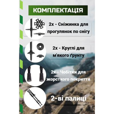 Трекінгові палиці PowerPlay 9106 Fika Black/Yellow 60-135 см (PP_9106_FIKA_Bl/Yellow)