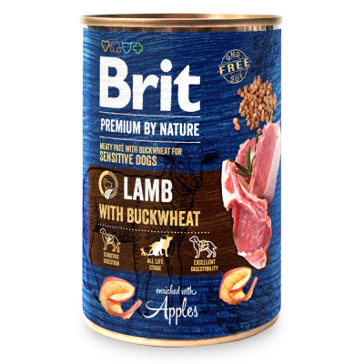 Вологий корм для собак Brit Premium by Nature з ягням (8595602561841)