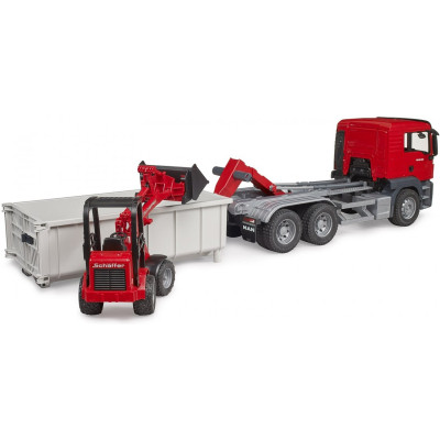 Спецтехніка Bruder Вантажівка MAN TGS та міні-навантажувач Schaffer 2630 (03767)