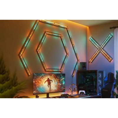 Світильник Govee H1063 Gaming Wall Light Expansion Kit, 2pcs, RGBIC, Wi-Fi/Bluetooth, Purple (H10630A5)