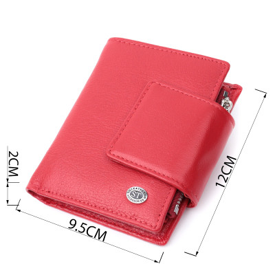 Гаманець ST Leather З натуральної шкіри Червоний (22704)