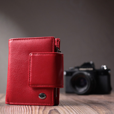 Гаманець ST Leather З натуральної шкіри Червоний (22704)