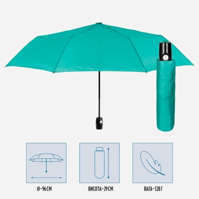 Парасоля Perletti Ombrelli promozionali складана автоматична, зелена (96007-08)