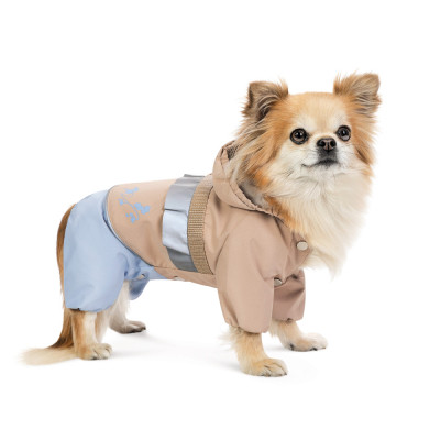 Дощовик для тварин Pet Fashion Tina XL бежевий/блакитний (4823082435197)