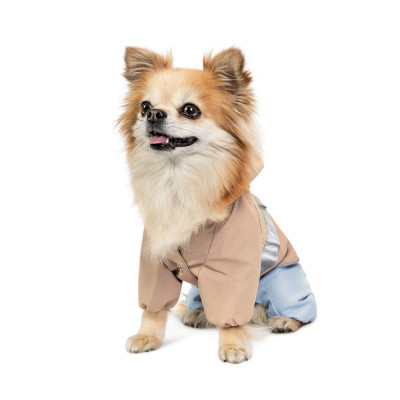 Дощовик для тварин Pet Fashion Tina XL бежевий/блакитний (4823082435197)