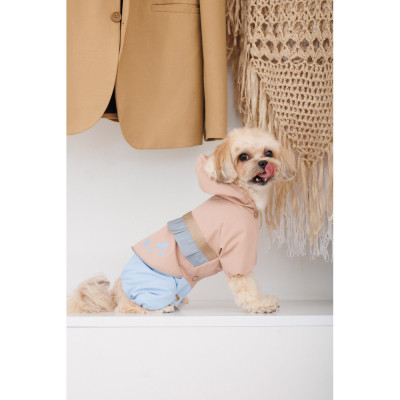 Дощовик для тварин Pet Fashion Tina XL бежевий/блакитний (4823082435197)