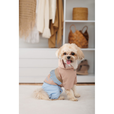 Дощовик для тварин Pet Fashion Tina XL бежевий/блакитний (4823082435197)