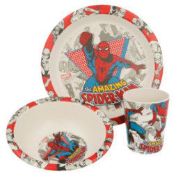 Набір дитячого посуду Stor Spiderman - Comic, Bamboo Set (Stor-01275)