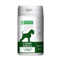 Пробіотична добавка для тварин Nature's Protection D-worm formula для профілактики глистів 25 г (CAN63303)