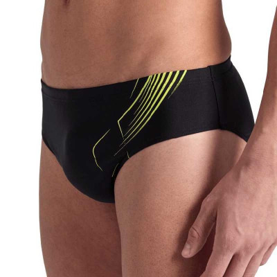 Плавки Arena Dive Swim Brief 007213-550 чорний, жовтий 80 (3468337174738)