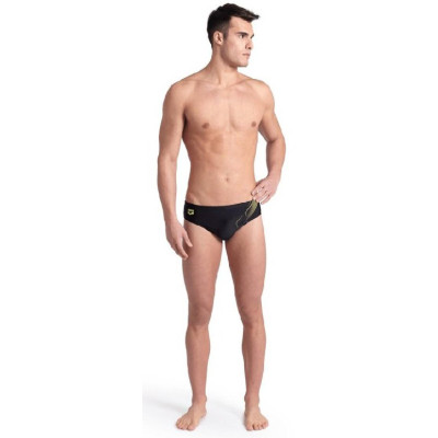 Плавки Arena Dive Swim Brief 007213-550 чорний, жовтий 80 (3468337174738)