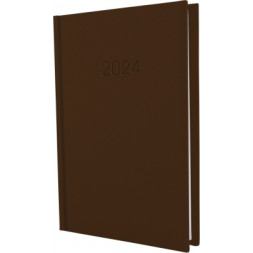Тижневик Economix датований 2024 SATIN коричневий, А5 (E21612-07)