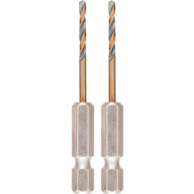 Свердло DeWALT по металу EXTREME IMPACT Black &amp; Gold, HSS-G, 2,5 х 60 х 14,6 мм, 2 шт. (DT20601)