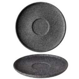 Блюдце G.Benedikt Granit без глазування 14 см Темно-сіре (G4Q1714)
