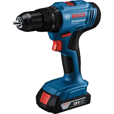 Шуруповерт Bosch GSB 183-LI 18V, 1х2Ah, 21-56Нм, 374-1815 об/хв, кейс, 1.2кг (0.601.9K9.101)