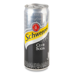 Напій Schweppes Club Soda Безалкогольний сильногазований 330 мл (5449000323941)