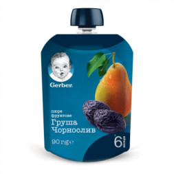 Дитяче пюре Gerber Груша і чорнослив 90 г (7613036346375)