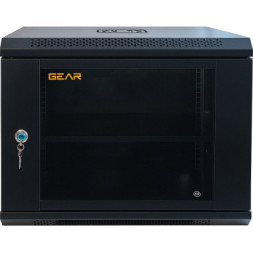 Шафа настінна GEAR 9U 19&quot; 600x450x500 мм, + полка 19&quot;, black (GWMSN-9U-600-450)