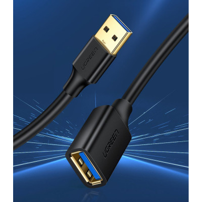 Дата кабель USB 3.0 AM/AF 3.0m US129 Black Ugreen (30127)