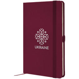 Книга записна Axent Partner Вишиванка 125x195 мм, 96 аркушів, клітинка, винна (8201-46-7-A)