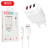 Зарядний пристрій XO 1xUSB QC3.0 18W + 2xUSB 2.4A + cable USB-C white (L72-TC-WH)