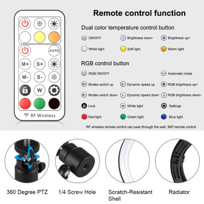 Набір блогера Puluz Ring USB LED lamp PKT3082B 10&quot; + table stand (PKT3082B)