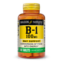Вітамін Mason Natural Вітамін B1 100 мг, Vitamin B1, 100 таблеток (MAV05651)
