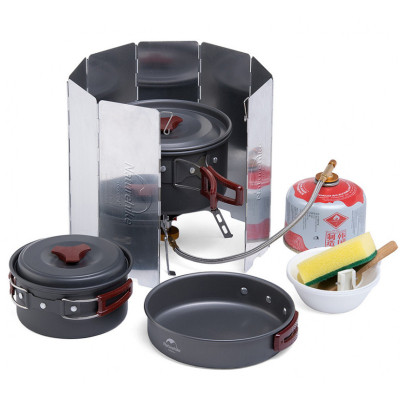 Вітрозахист для пальника Naturehike NH10 NH20CJ008 Steel (6927595749777)