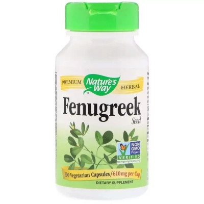 Трави Nature&#039;s Way Пажитник, Fenugreek Seed, 610 мг, 100 капсул (NWY-12800)