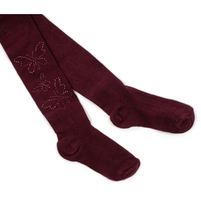 Колготки дитячі BNM з метеликами зі страз (M0C0302-1038-5G-red)
