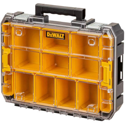 Ящик для інструментів DeWALT TSTAK, прозора кришка, 10 чашок, IP54 (DWST82968-1)