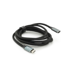 Дата кабель USB-C M/F 2.0m USB 3.2 Gen2 100W 10Gbps 4K60Hz black Voltronic (YT-TC-TC-EXB-2m)