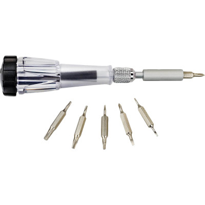 Набір викруток Black&amp;Decker з бітами PH000/SL1.5,PH00/SL2.0,PH0/SL2.5,T7,T15,T6, 7шт, АВС пластик (A7197)