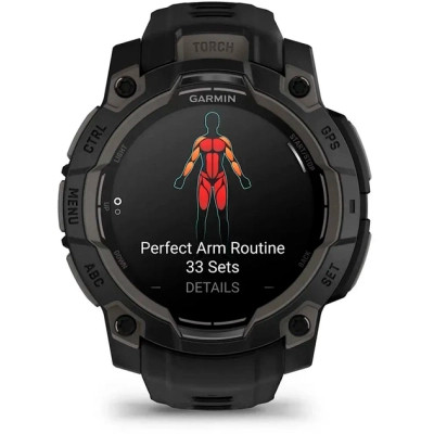 Смарт-годинник Garmin Instinct 3, 45mm, AMOLED, Black Bezel with Black Band, GPS смарт-годинник (010-02936-00)