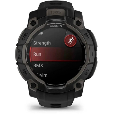 Смарт-годинник Garmin Instinct 3, 45mm, AMOLED, Black Bezel with Black Band, GPS смарт-годинник (010-02936-00)