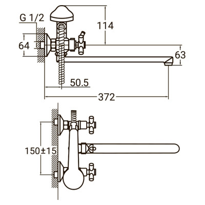 Змішувач AQUATICA PL-5C255C