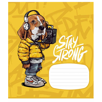 Зошит Школярик Stey Strong 18 аркушів клітинка (018-3308K)
