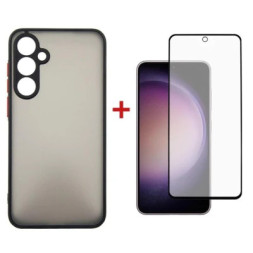 Чохол до мобільного телефона Dengos Kit for Samsung Galaxy S23 FE case + glass (Black) (DG-KM-11)
