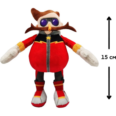 М&#039;яка іграшка Sonic Prime на кліпсі – Доктор Еґман 15 см (SON7004E)