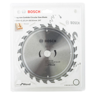 Круг відрізний Bosch Professional Eco for Wood 190x20/16-24T (2.608.644.375)