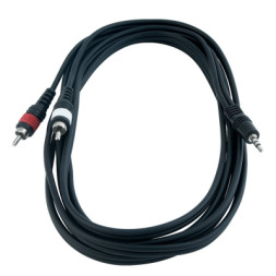 Інсертний кабель RockCable Patch Cable - 2 x RCA to TRS MiniJack (1.5m) (RCL 20902 D4)