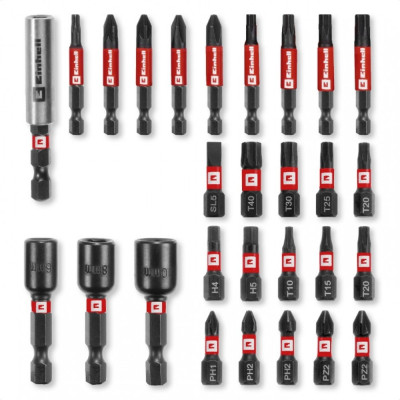 Набір біт Einhell біт і головок, 1/4&quot;, 28шт, кейс (108703)