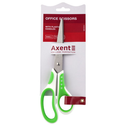 Ножиці Axent Shell, 21 см, біло-салатові (6305-09-A)