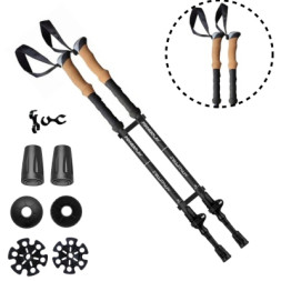 Трекінгові палиці PowerPlay 9107 Friluftsliv Black/White 80-135 см (PP_9107_FRILUFTSLIV)