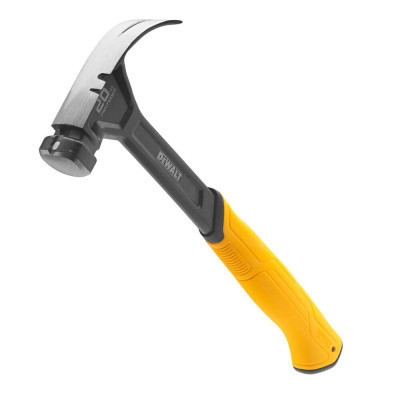 Молоток DeWALT CURVE-CLAW, суцільнометалевий, 567 г, з гвоздодером. (DWHT51009-0)