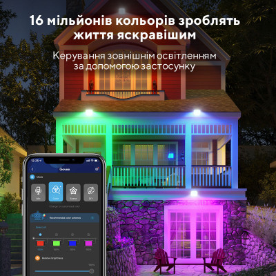 Світильник Govee H7060 LED Smart Flood Lights, 4pcs, RGBICWW, Wi-Fi/Bluetooth, Black (H7060311)