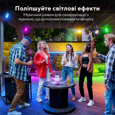 Світильник Govee H7060 LED Smart Flood Lights, 4pcs, RGBICWW, Wi-Fi/Bluetooth, Black (H7060311)